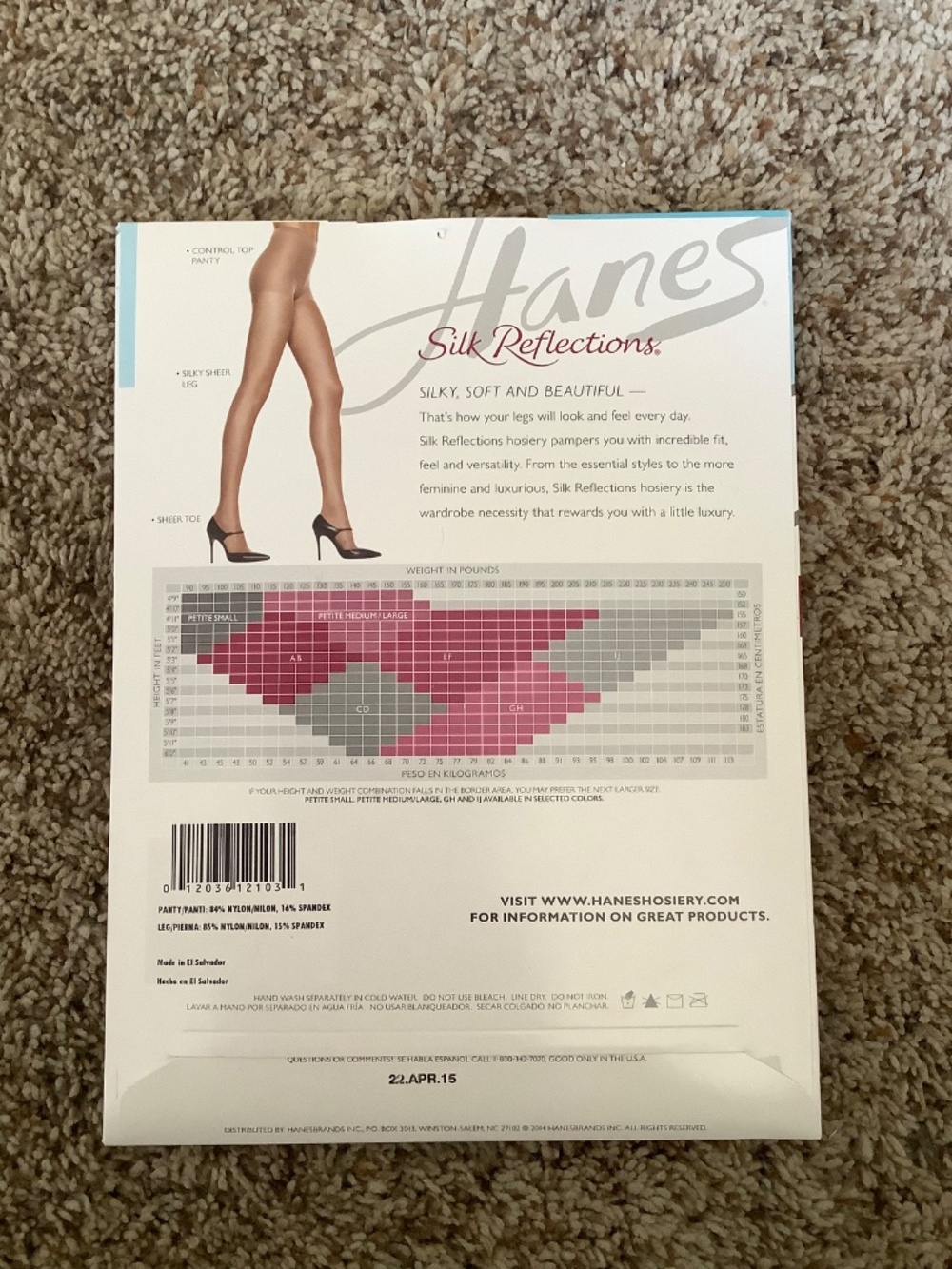 5 Pairs HANES Silk Reflections Control Top PANTYHOSE Size CD Nylons NEW Tan - Picture 9 of 11